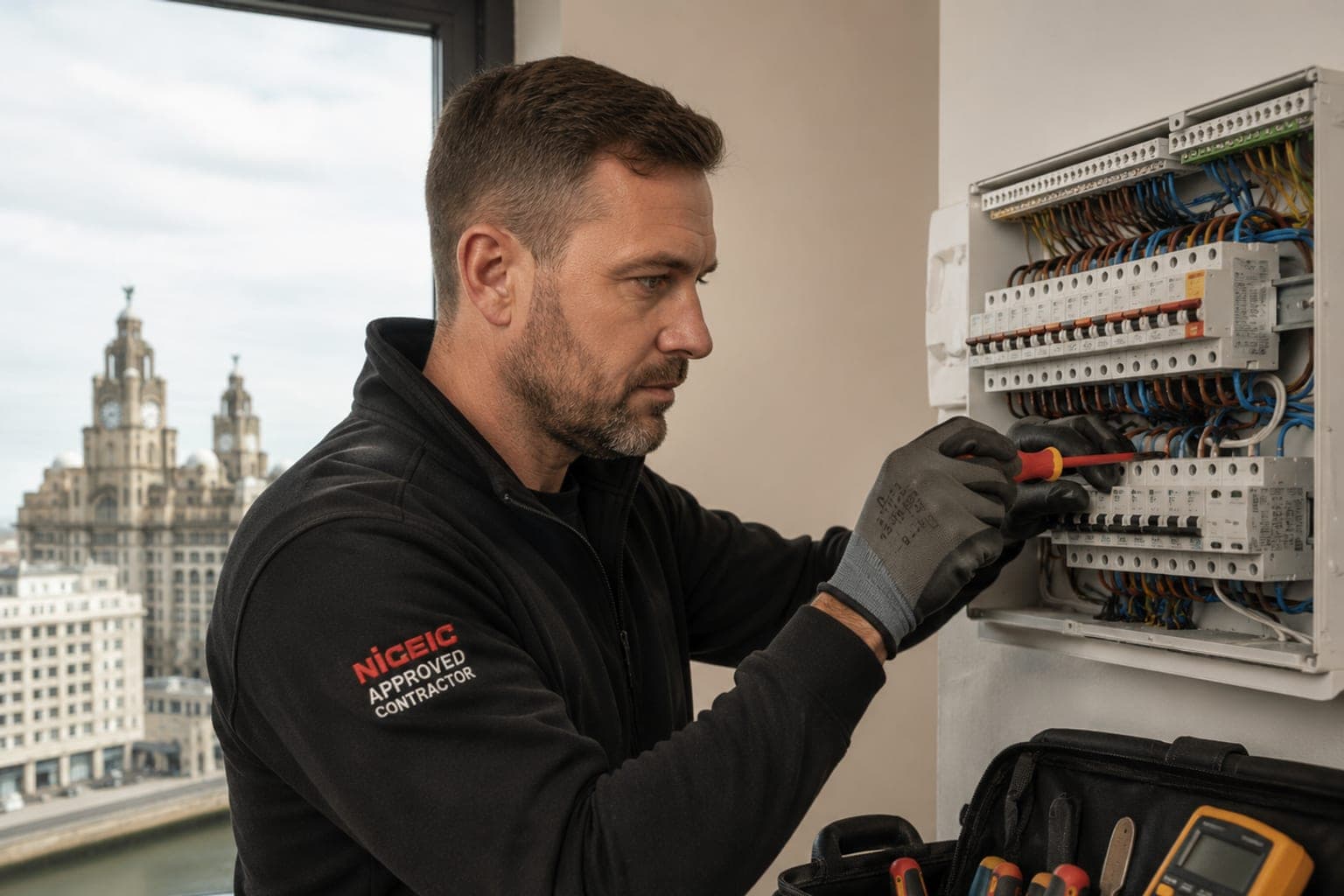 NICEIC-approved electrician in Liverpool · L1